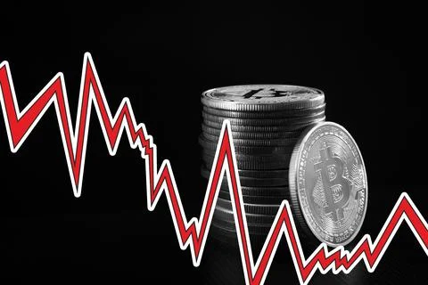 Bitcoin's crash Stock Photos