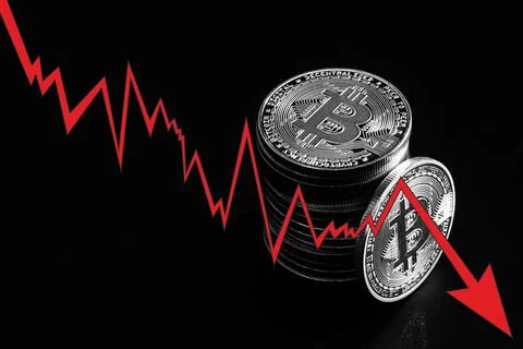 Bitcoin's crash Stock Photos