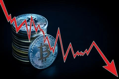 Bitcoin's crash Stock Photos