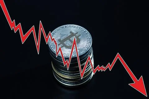 Bitcoin's crash Foto stock