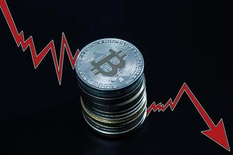 Bitcoin's crash Stock Photos