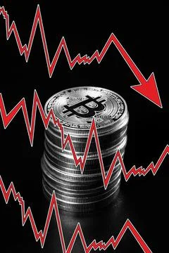Bitcoin's crash Stock Photos
