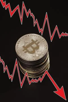 Bitcoin's crash Stock Photos
