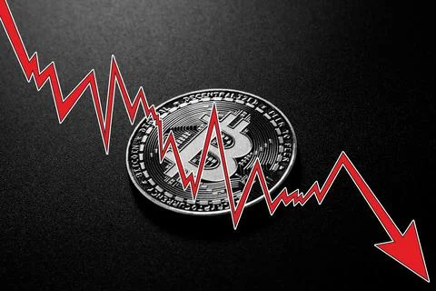 Bitcoin's crash Stock Photos