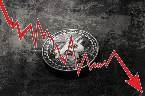 Bitcoin's crash Stock Photos