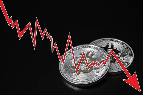 Bitcoin's crash Stock Photos