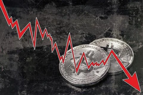 Bitcoin's crash Stock Photos