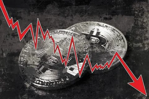 Bitcoin's crash Stock Photos