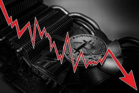 Bitcoin's crash Stock Photos