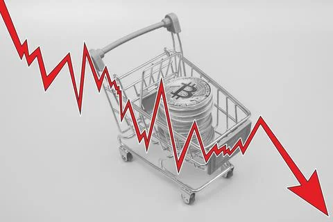 Bitcoin's crash Foto stock