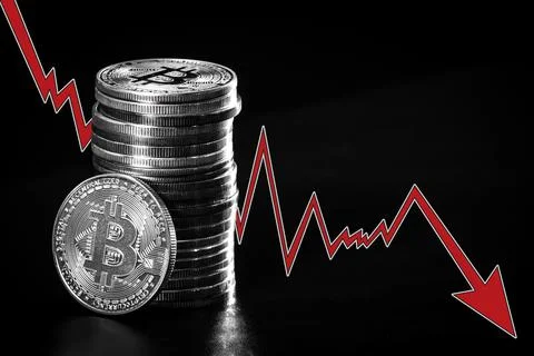 Bitcoin's crash Stock Photos