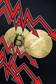 Bitcoin's crash Stock Photos