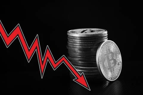 Bitcoin's crash Stock Photos