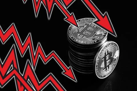 Bitcoin's crash Stock Photos