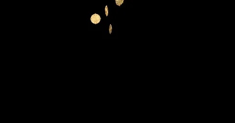 Bitcoins falling 3d animation in 4k Stock Footage 101038514