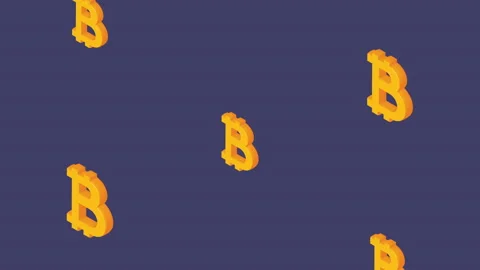 Bitcoins modern tech symbols pattern Stock Footage 208247512