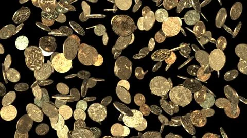 Bitcoins in motion イラスト素材