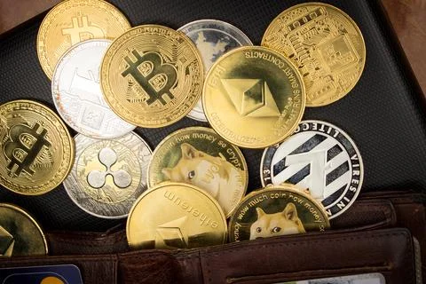 Bitcoins Stock Photos