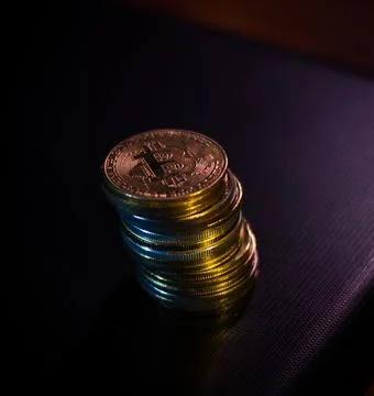 Bitcoins Stock Photos