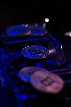 Bitcoins Foto stock