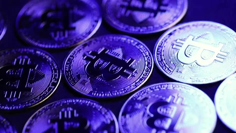 Bitcoins rotating in circle. 4K Video. Macro concept 스톡 동영상 166442149