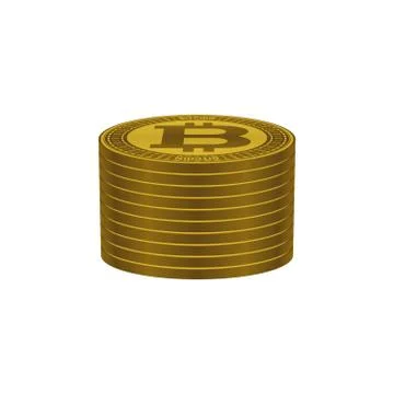 Bitcoins stack, currency symbols 스톡 일러스트