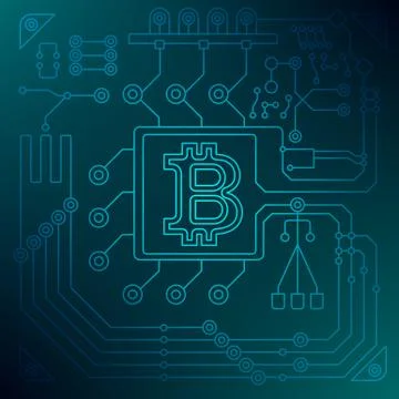 Bitcon digital concept Illustrazione stock