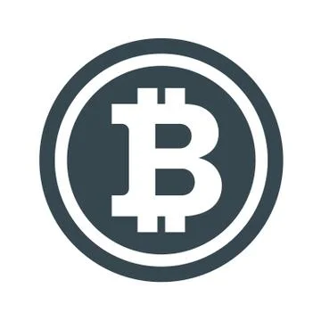 Bitcon icon white Stock-Illustration
