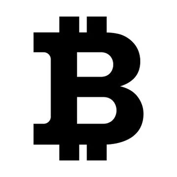 Bitcon sign icon black Illustrazione stock