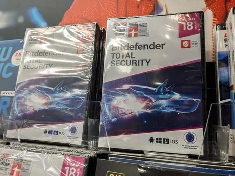 Bitdefender Total Security Software for Comprehensive Cyber Protection Stock Photos