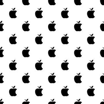 Bite apple pattern vector seamless Illustrazione stock