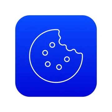 Bite biscuits icon blue vector Illustrazione stock