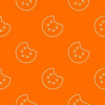 Bite biscuits pattern orange Stockillustratie