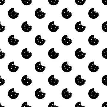 Bite biscuits pattern vector seamless Illustrazione stock