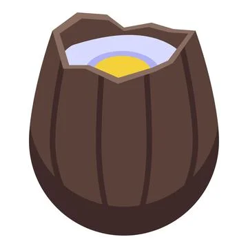Bite chocolate egg icon isometric vector. Easter candy Illustrazione stock