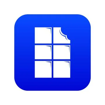 Bite chocolate icon blue vector Illustrazione stock