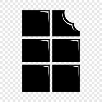 Bite chocolate icon, simple black style 스톡 일러스트