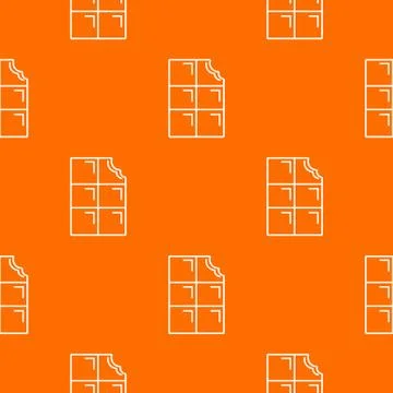 Bite chocolate pattern orange Stockillustratie