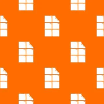 Bite chocolate pattern orange Stock Illustration