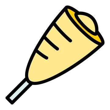 Bite corn dog icon vector flat Stock Illustration