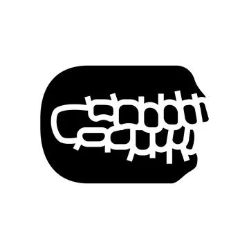 Bite correction glyph icon vector illustration Stock Illustration