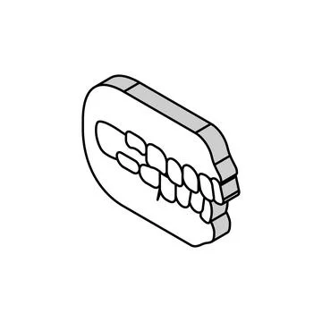 Bite correction isometric icon vector illustration Stock Illustration