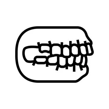 Bite correction line icon vector illustration Stock Illustration