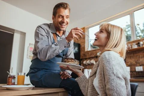 A bite full of love Stock Photos