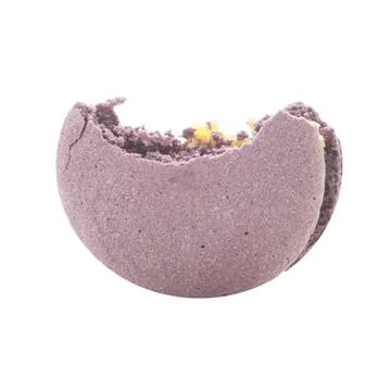 Bite Macaron blueberry flavour biscuit  isolated Stock Photos
