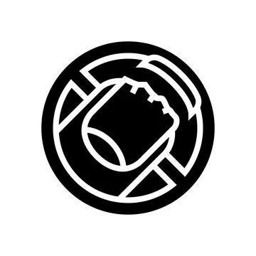 Bite nails glyph icon vector illustration Stock Illustration