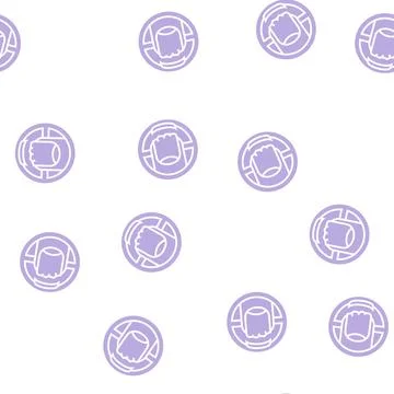 Bite nails glyph seamless pattern Stock Illustration