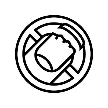 Bite nails line icon vector illustration Stock Illustration