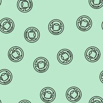 Bite nails line seamless pattern Stock Illustration