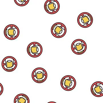 Bite nails vector seamless pattern Stock Illustration